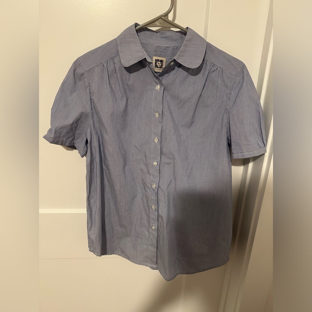 Anne Klein Striped Button-Up Shirt- No Shirt Size Tag